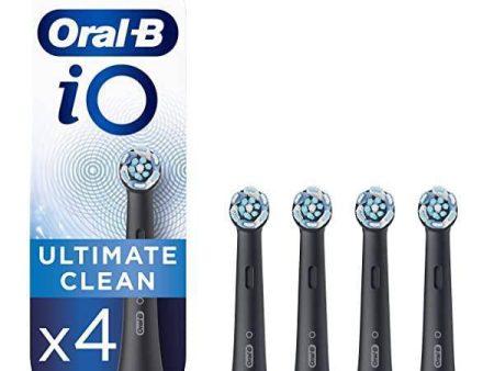 Oral-B iO 4pk Ultimate Clean Toothbrush Replacement Heads - Black Hot on Sale