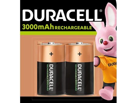 Duracell Rechargeable D 3000 mAh Batteries, pack of 2 For Cheap