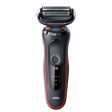 Braun Series 5 50-R1000s Wet and Dry Foil Shaver - Black & Red Online now