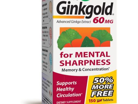 NATURES WAY - Ginkgold 60 mg for Mental Sharpness - 150 Tablets Online Sale