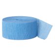 UNIQUE - Baby Blue Crepe Paper Streamers - 81 Feet Long Online now