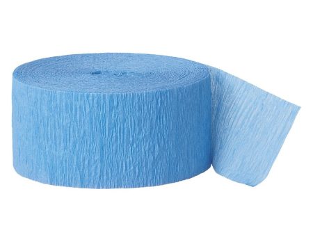 UNIQUE - Baby Blue Crepe Paper Streamers - 81 Feet Long Online now